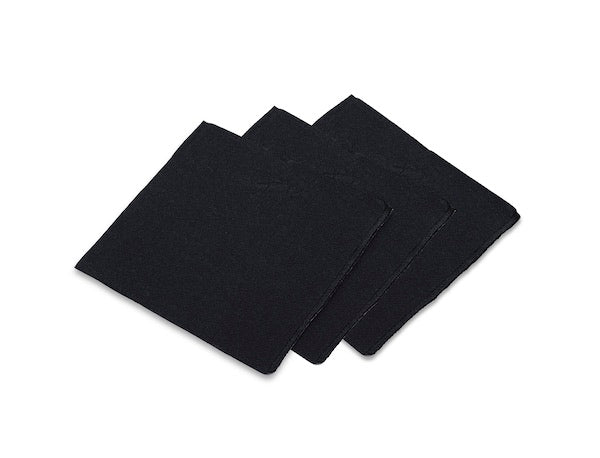 Serviette Noire gaufrée 20x20 cm – Paquet de 150 serviettes